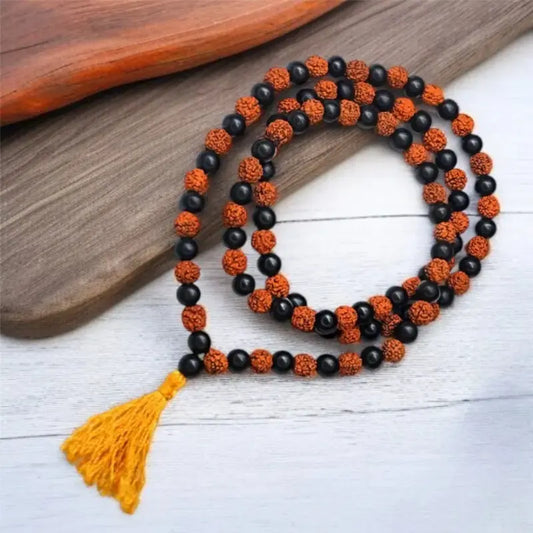Original Karungali With Rudraksha Mala (Ebony with Rudraksha) with Lab certificate