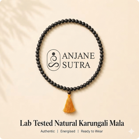Karungali Malai Original | Karungali Malai 8 mm - Natural Black Ebony | for Men and Women | 108 Beads